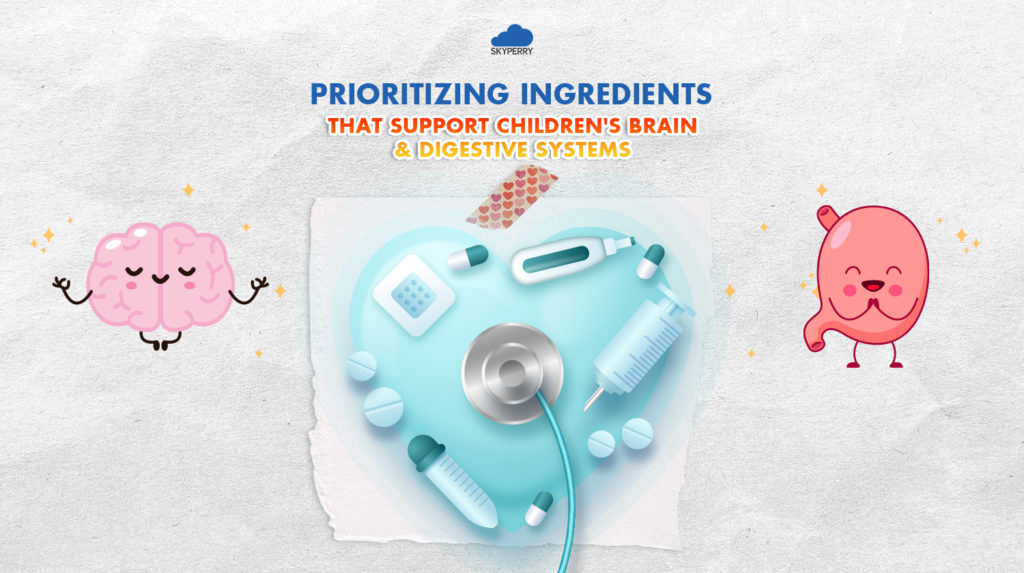 Prioritize products with ingredients that support brain and digestive health